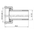 Conector de latón para medidor de gas